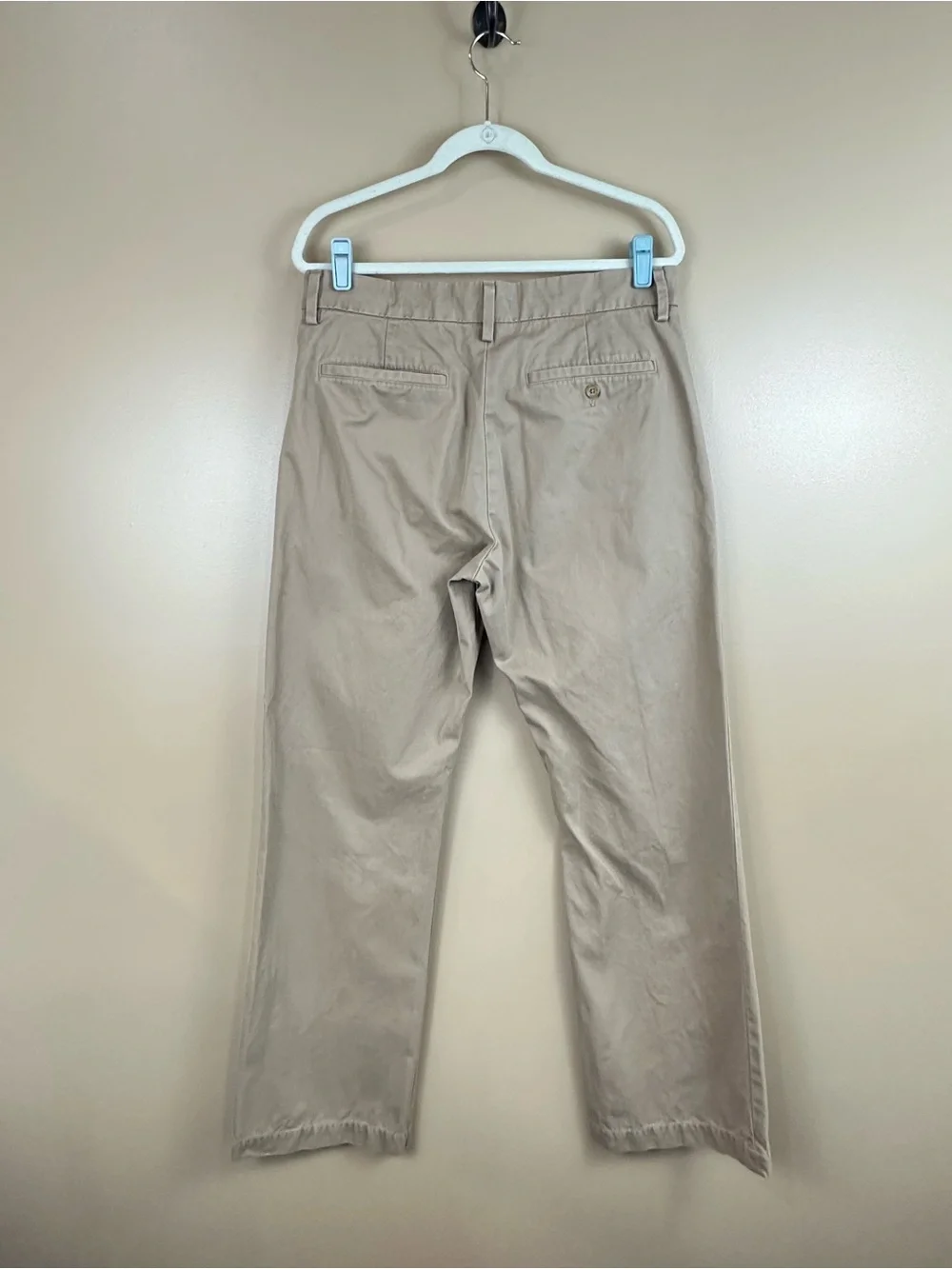 Banana Republic Boot Cut Chino Pants Mens 34x34 Khaki Tan 100% Cotton Classic
